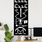 Arecibo Binary Message 1974 Poster (Heimbüro)