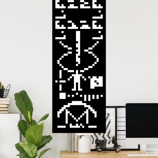 Arecibo Binary Message 1974 Poster (Heimbüro)