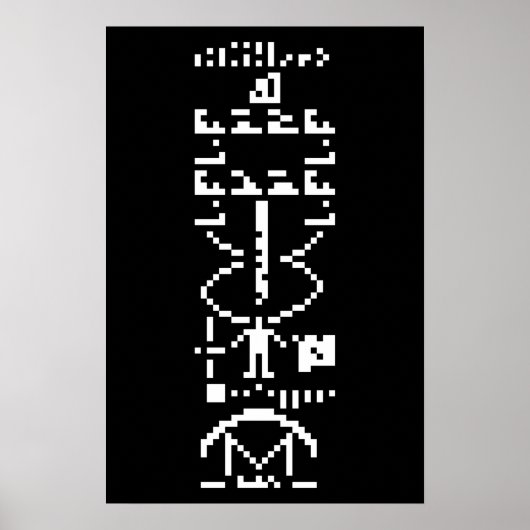 Arecibo Binary Message 1974 Poster (Vorne)