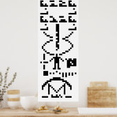 Arecibo Binary Message 1974 Poster (Küche)