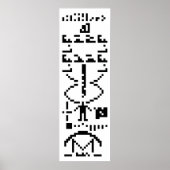 Arecibo Binary Message 1974 Poster (Vorne)