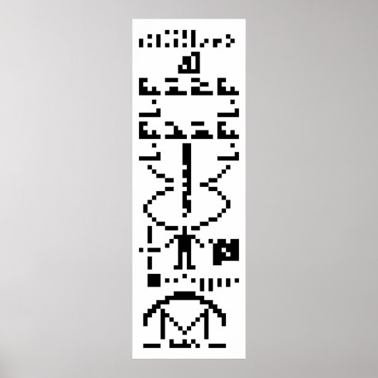 Arecibo Binary Message 1974 Poster (Vorne)