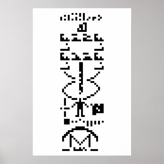 Arecibo Binary Message 1974 Poster (Vorne)