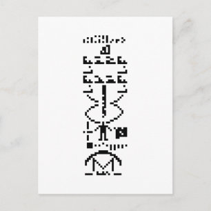 Arecibo Binary Message 1974 Postkarte