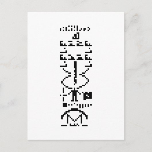 Arecibo Binary Message 1974 Postkarte (Vorderseite)