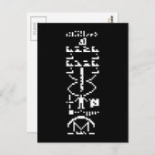 Arecibo Binary Message 1974 Postkarte (Vorne/Hinten)