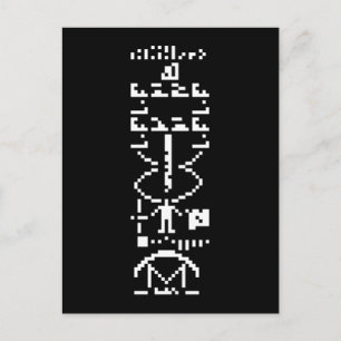 Arecibo Binary Message 1974 Postkarte