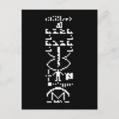 Arecibo Binary Message 1974 Postkarte (Vorderseite)