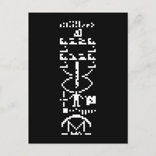 Arecibo Binary Message 1974 Postkarte (Vorderseite)