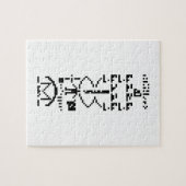 Arecibo Binary Message 1974 Puzzle (Horizontal)