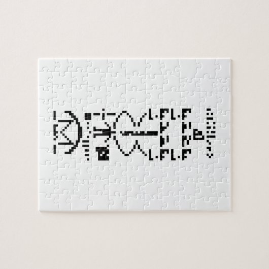 Arecibo Binary Message 1974 Puzzle (Horizontal)