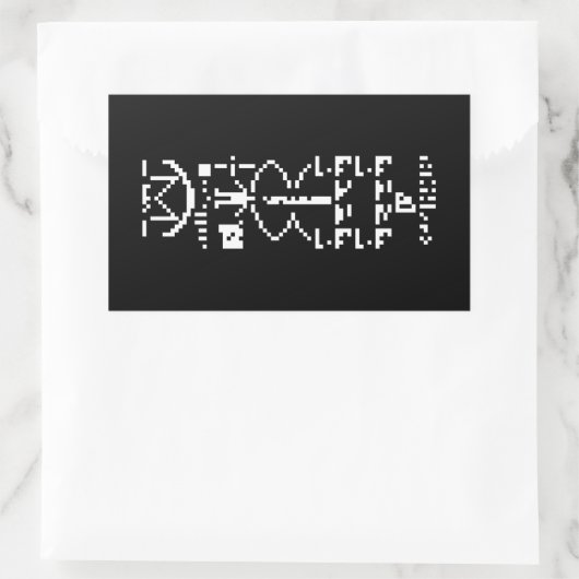 Arecibo Binary Message 1974 Rechteckiger Aufkleber (Tasche)