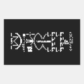 Arecibo Binary Message 1974 Rechteckiger Aufkleber (Vorderseite)