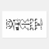 Arecibo Binary Message 1974 Rechteckiger Aufkleber (Vorderseite)