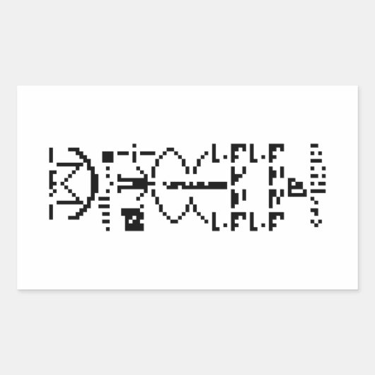 Arecibo Binary Message 1974 Rechteckiger Aufkleber (Vorderseite)