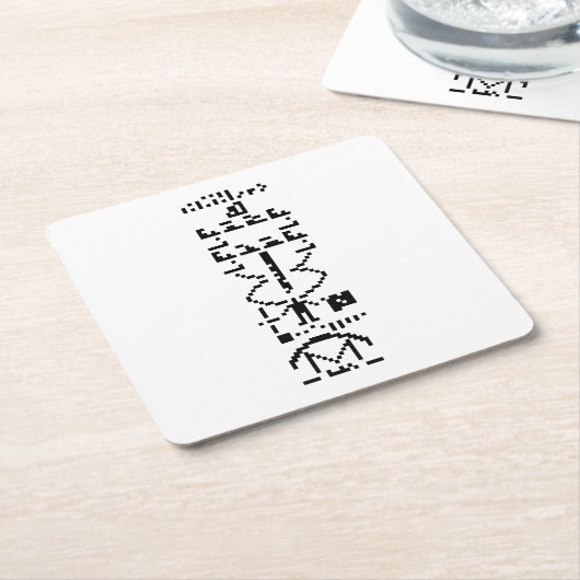 Arecibo Binary Message 1974 Rechteckiger Pappuntersetzer (angewinkelt)