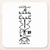 Arecibo Binary Message 1974 Rechteckiger Pappuntersetzer (Vorderseite)