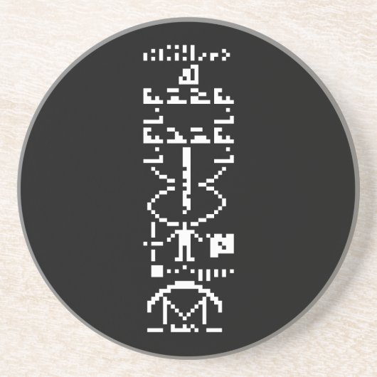 Arecibo Binary Message 1974 Sandstein Untersetzer (Vorne)