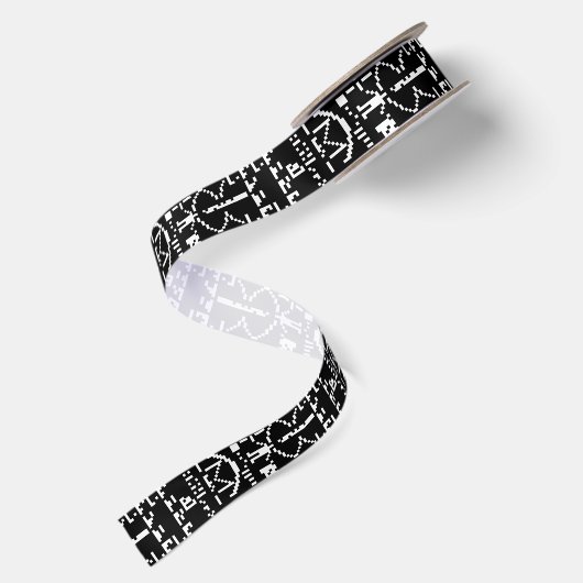 Arecibo Binary Message 1974 Satinband (Rückseite)
