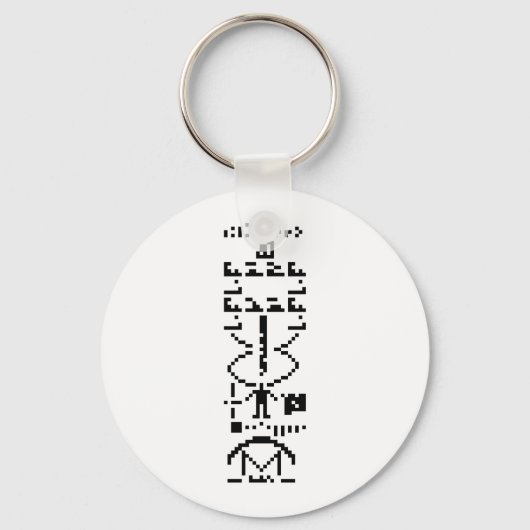 Arecibo Binary Message 1974 Schlüsselanhänger (Vorderseite)