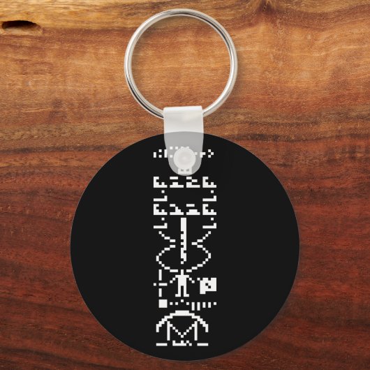 Arecibo Binary Message 1974 Schlüsselanhänger (Vorderseite)