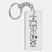 Arecibo Binary Message 1974 Schlüsselanhänger (Vorderseite links)
