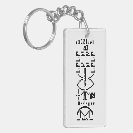 Arecibo Binary Message 1974 Schlüsselanhänger (Vorderseite links)