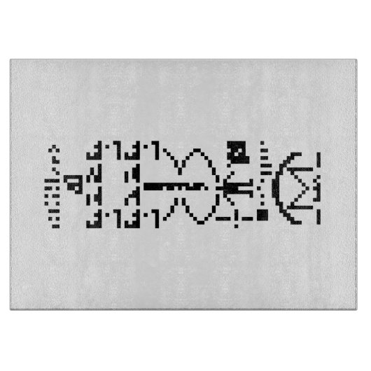 Arecibo Binary Message 1974 Schneidebrett (Vorderseite)