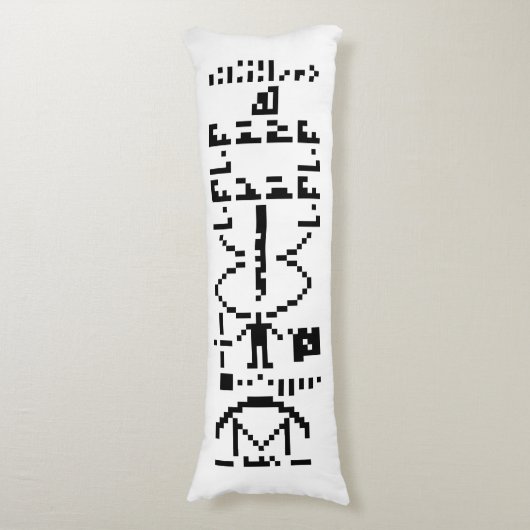 Arecibo Binary Message 1974 Seitenschläferkissen (Vorderseite Vertikal)