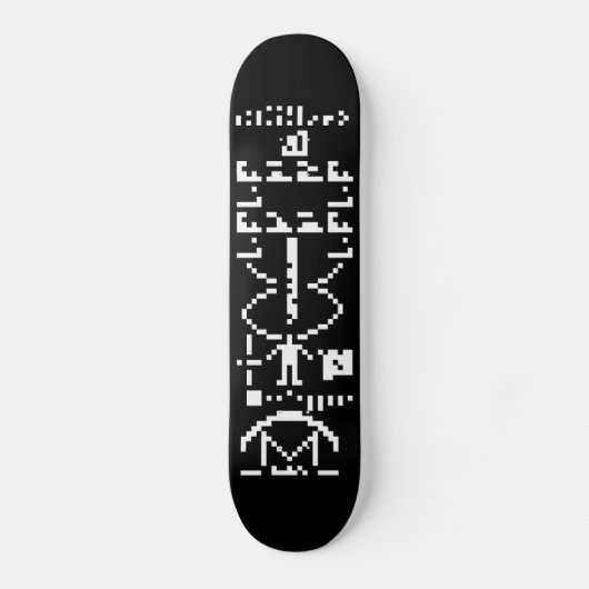 Arecibo Binary Message 1974 Skateboard (Vorderseite)