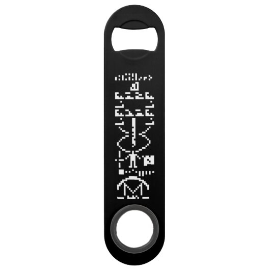Arecibo Binary Message 1974 Speedflaschenöffner (Vorderseite)