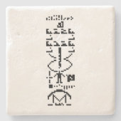 Arecibo Binary Message 1974 Steinuntersetzer (Vorderseite)
