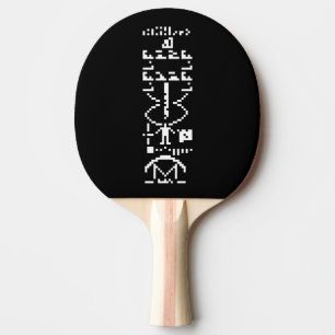 Arecibo Binary Message 1974 Tischtennis Schläger