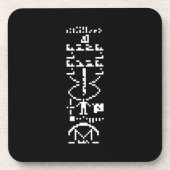 Arecibo Binary Message 1974 Untersetzer (Vorderseite)