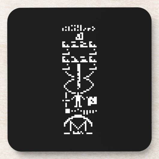 Arecibo Binary Message 1974 Untersetzer (Vorderseite)