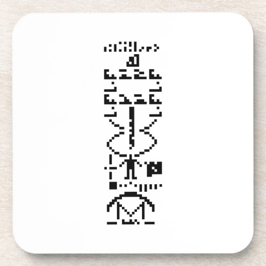 Arecibo Binary Message 1974 Untersetzer (Vorderseite)