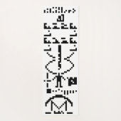 Arecibo Binary Message 1974 Yogamatte (Rückseite)