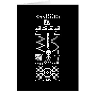 Arecibo Binary Message Repcard
