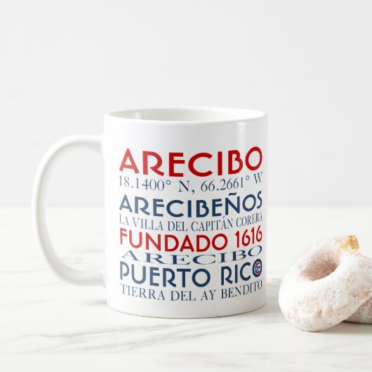 Arecibo, Puerto Rico Kaffeetasse (Mit Donut)