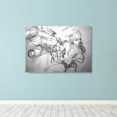 Arek Art - Original Sketch Print - "Sie ist schlec Leinwanddruck (Insitu (Holzboden))