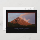 Arenal Volcano bei Sonnenuntergang Postkarte (Vorne/Hinten)