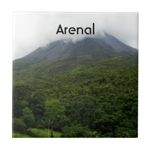 Arenal-Vulkan Fliese (Vorderseite)