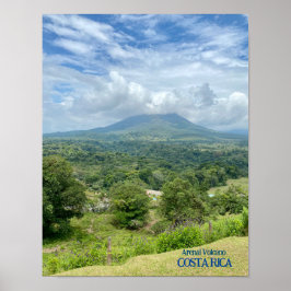 Arenal Vulkan in den Wolken Costa Rica Poster