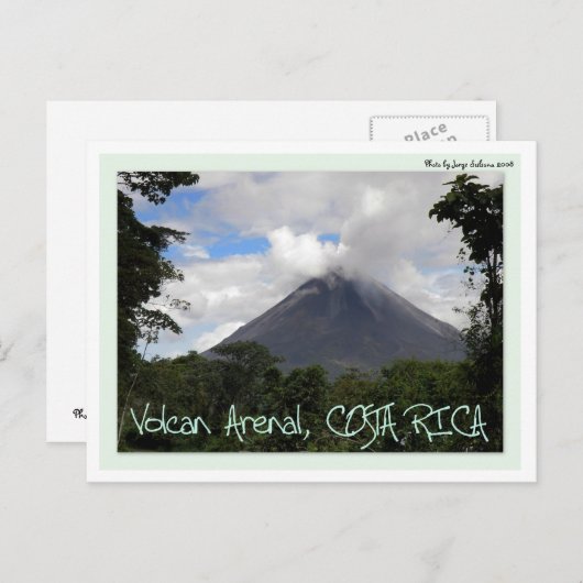 Arenal-Vulkan Postkarte (Vorne/Hinten)