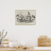 Arent van Bolten's Cat Reiten eines Monsters Poster (Küche)