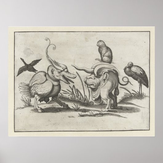 Arent van Bolten's Cat Reiten eines Monsters Poster (Vorne)
