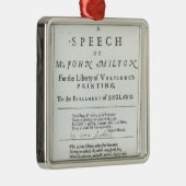 Areopagitica eine Rede von John Milton Ornament Aus Metall (Rechts)