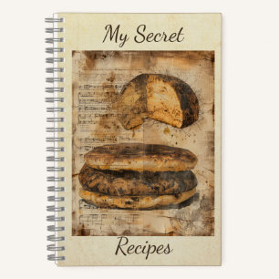 Arepa Bread Ephemera Collage Art Notizblock