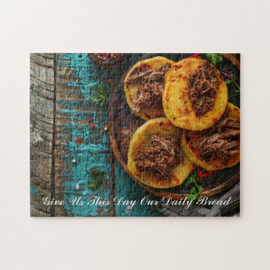 Arepa Brot mit Personalisierten Gebetswörtern Puzzle (Horizontal)