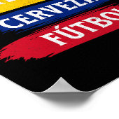 Arepas Bier Fußball Ecuador Flagge Fußball Bier Se Poster (Ecke)